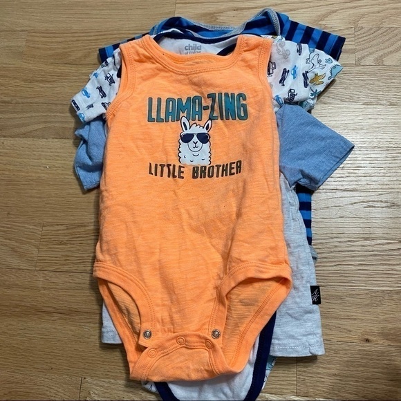 18 mos Boy Clothing Bundle Onesie Llama Brother Carter’s Dinosaur Cars - Picture 2 of 7